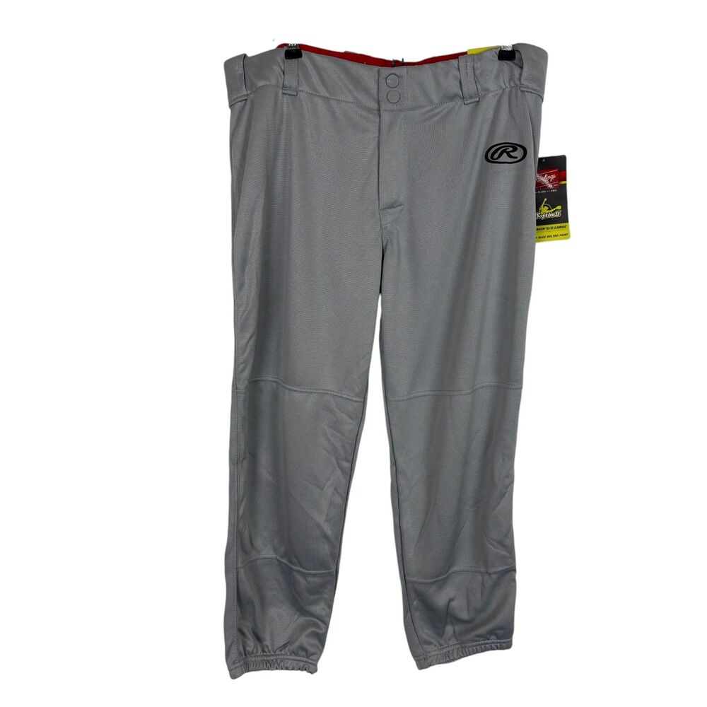 NWT Rawlings Gray Low Rise Belted Softball Baseball Pants Women’s X-Large